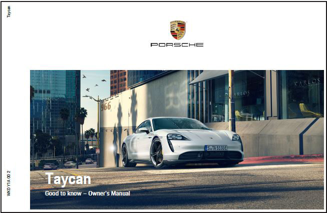 Owners Manual Book - Taycan : Suncoast Porsche Parts & Accessories